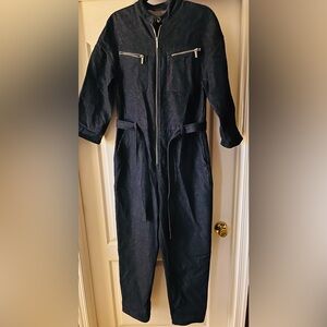 Armani Exchange Dark Blue Denim Jumpsuit